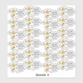 Heb een heerlijke dag Cute Heifer Koe Pun Sticker (Vel)