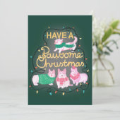 Heb een heerlijke kerst feestelijke Corgi Kaart (Staand voorkant)