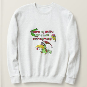Heb een heilig zombie kerstshirt trui