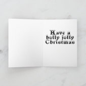 HEB EEN HEILIGE VROLIJKE KERST ZEGT SANTA FEESTDAGEN KAART (Binnen)