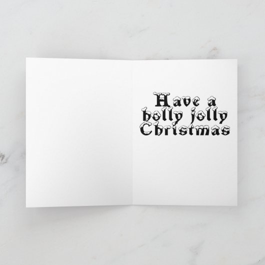 HEB EEN HEILIGE VROLIJKE KERST ZEGT SANTA FEESTDAGEN KAART (Binnen)