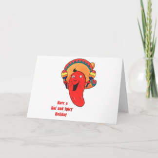 Heb een Hete en Kruidige Vakantie Kerstmis Feestdagen Kaart