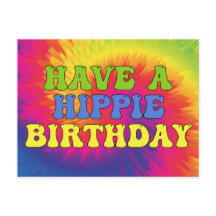 Heb een hippie-verjaardag tie-dye leuke kleuren 70