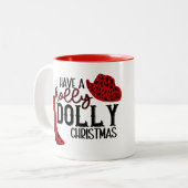 Heb een Holly Dolly Mok met Kerstkoffie (Voorkant links)
