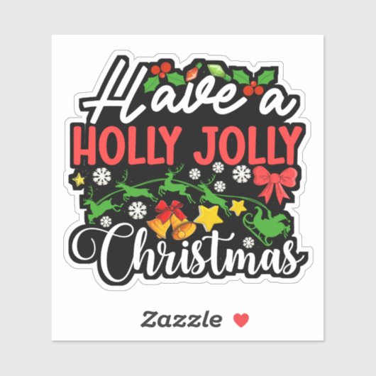 Heb een Holly Jolly Christmas-86096 Sticker (Vel)