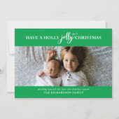 HEB EEN HOLLY JOLLY CHRISTMAS FLAT FOTO FEESTDAGENKAART (Voorkant)