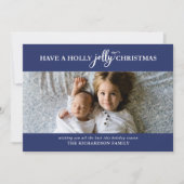 HEB EEN HOLLY JOLLY CHRISTMAS FLAT FOTO FEESTDAGENKAART (Voorkant)