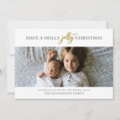 HEB EEN HOLLY JOLLY CHRISTMAS FLAT FOTO FEESTDAGENKAART (Voorkant)