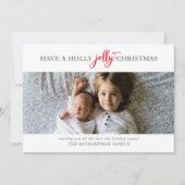 HEB EEN HOLLY JOLLY CHRISTMAS FLAT FOTO FEESTDAGENKAART (Voorkant)