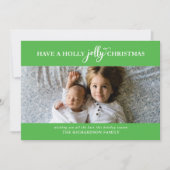 HEB EEN HOLLY JOLLY CHRISTMAS FLAT FOTO FEESTDAGENKAART (Voorkant)