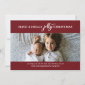 HEB EEN HOLLY JOLLY CHRISTMAS FLAT FOTO FEESTDAGENKAART (Voorkant)