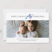 HEB EEN HOLLY JOLLY CHRISTMAS FLAT FOTO FEESTDAGENKAART (Voorkant)
