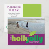 Heb een Holly Jolly Christmas Photo Briefkaart Plu (Voorkant / Achterkant)