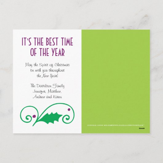 Heb een Holly Jolly Christmas Photo Briefkaart Plu (Achterkant)