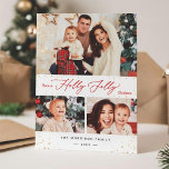 Heb een Holly Jolly Confetti 3 Foto Feestdagenkaart<br><div class="desc">Deze betoverende kaart is een visueel genot, met een glamoureus gouden confetti ontwerp dat prachtig aansluit op drie ruimtes voor uw dierbare vakantiefoto's. Deze kaart is beschikbaar als digitale download, zodat u hem gemakkelijk thuis kunt afdrukken of kunt delen met uw vrienden en familie op sociale media of via e-mail....</div>