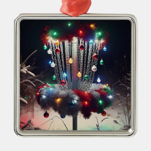 Heb een Holly Jolly Disc-mas! Christmas Metalen Ornament (Voorkant)
