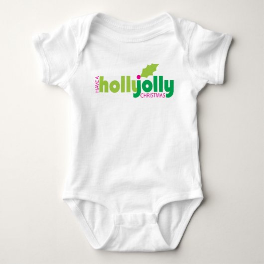 Heb een Holly Jolly kerstBaby Romper (Voorkant)