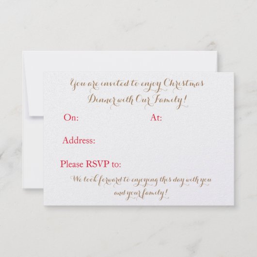 Heb een Holly Jolly Kerstdiner Kaart (Voorkant)