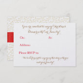 Heb een Holly Jolly Kerstdiner Kaart (Voorkant / Achterkant)