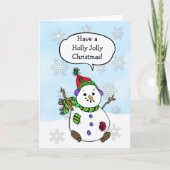 Heb een Holly Jolly Kerstfeestdag Kaart (Voorkant)