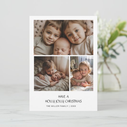 Heb een Holly Jolly kerstkaart (Staand voorkant)