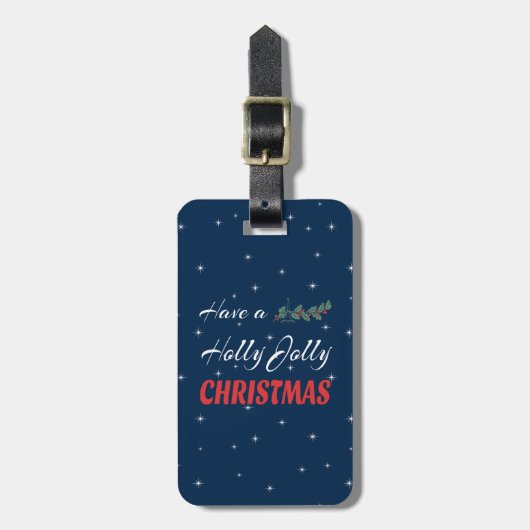 Heb een Holly Jolly Kerstmis Bagagelabel (Voorkant verticaal)