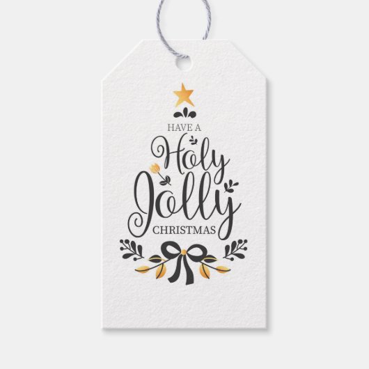 Heb een Holly Jolly Kerstmis Cadeaulabel (Voorkant)