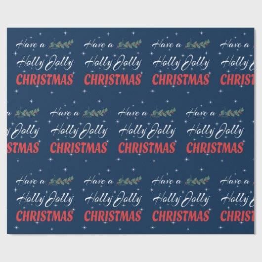 Heb een Holly Jolly Kerstmis Cadeaupapier (Vlak)