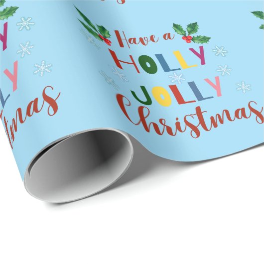 Heb een Holly Jolly Kerstmis Cadeaupapier (Rol Hoek)