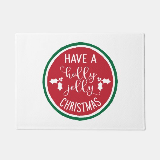 Heb een Holly Jolly Kerstmis Deurmat (Voorkant)