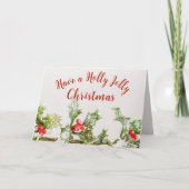Heb een Holly Jolly Kerstmis Feestdagen Kaart (Voorkant)