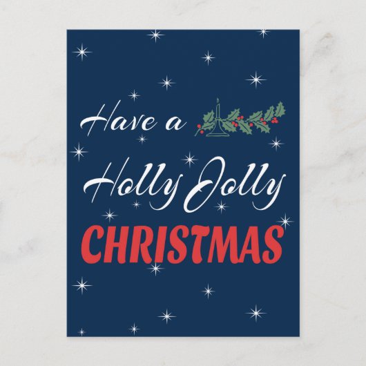 Heb een Holly Jolly Kerstmis Feestdagenkaart (Voorkant)