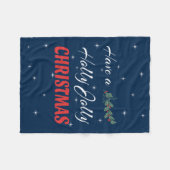 Heb een Holly Jolly Kerstmis Fleece Deken (Voorkant (Horizontaal))