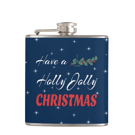 Heb een Holly Jolly Kerstmis Heupfles (Voorkant)