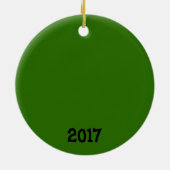 Heb een Holly Jolly Kerstmis Keramisch Ornament (Achterkant)