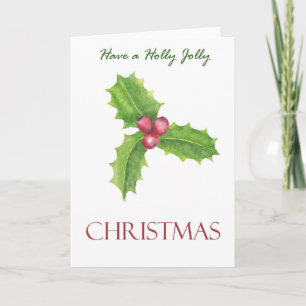 Heb een Holly Jolly Kerstmis   KerstKaart Feestdagen Kaart