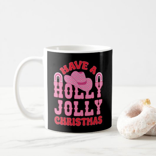 Heb een Holly Jolly Kerstmis Koffiemok (Met donut)