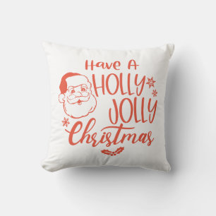 Heb een Holly Jolly Kerstmis met de Kerstman Kussen