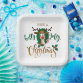 Heb een Holly Jolly Kerstmis Papieren Bordje (Feest)
