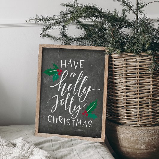 Heb een Holly Jolly Kerstmis Poster