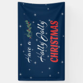 Heb een Holly Jolly Kerstmis Spandoek (Verticaal)