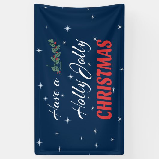 Heb een Holly Jolly Kerstmis Spandoek (Verticaal)