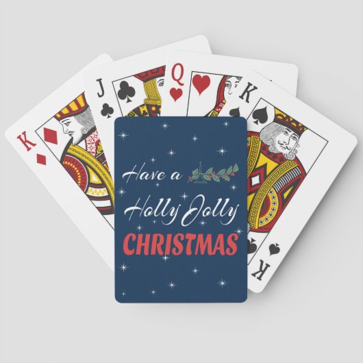 Heb een Holly Jolly Kerstmis Speelkaarten (Achterkant)