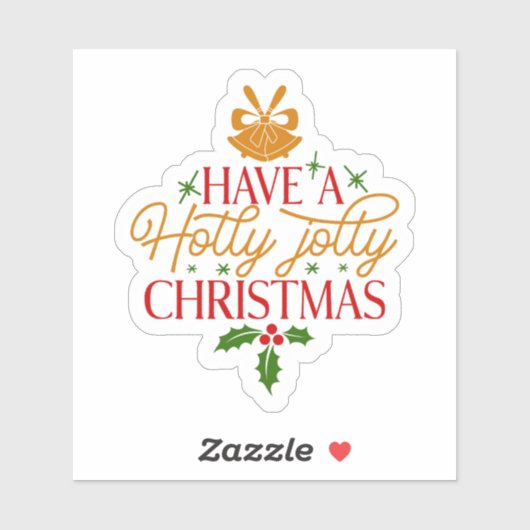 Heb een Holly Jolly Kerstmis Sticker (Vel)