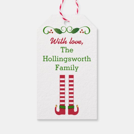 Heb een Holly Jolly Kerstmis - Zelfgemaakt Cadeaulabel (Achterkant)