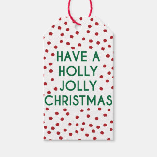 Heb een Holly Jolly Label met kerstcadeau Cadeaulabel