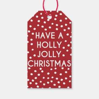Heb een Holly Jolly Label met kerstcadeau Cadeaulabel