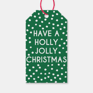Heb een Holly Jolly Label met kerstcadeau Cadeaulabel