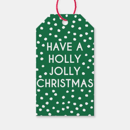 Heb een Holly Jolly Label met kerstcadeau Cadeaulabel (Voorkant)