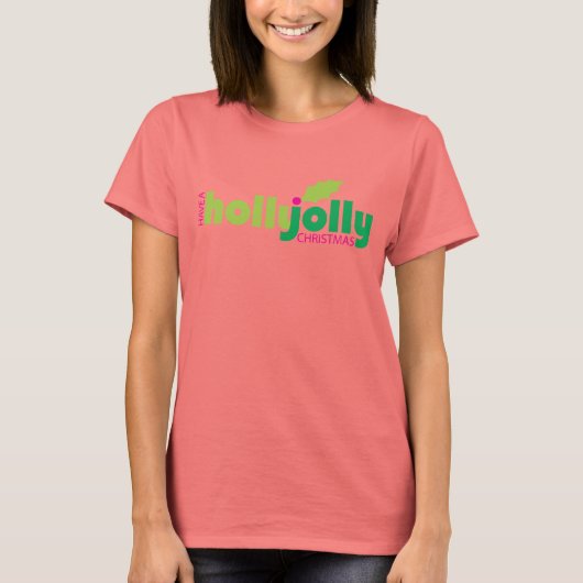 Heb een Holly Jolly T-shirt voor kerstvrouwen met  (Voorkant)